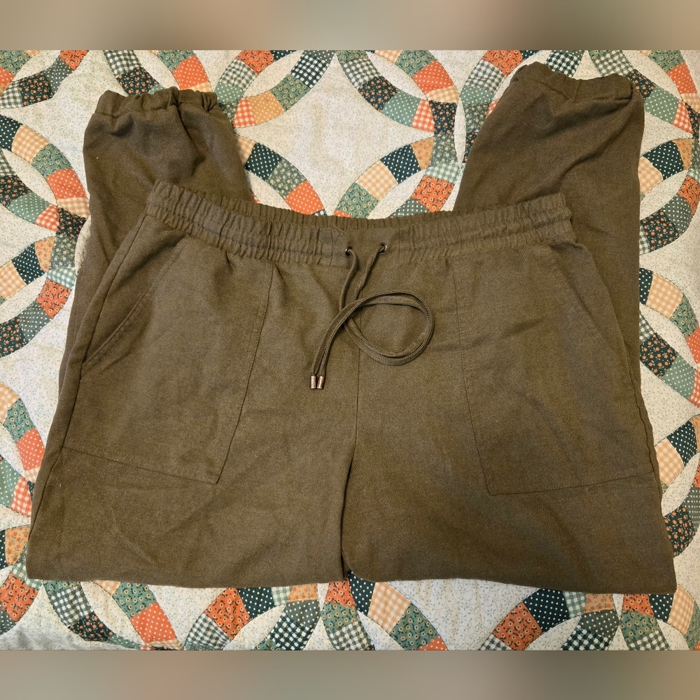Nine West Olive Green Joggers XL
